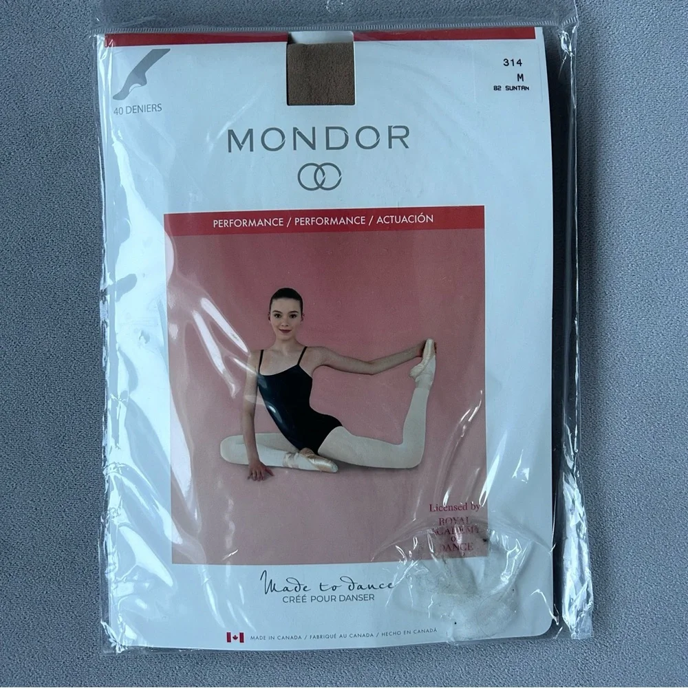 Mondor ~ Convertible Foot Performance Tights ~ Women’s Size Medium ~ Suntan - Picture 1 of 13